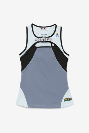 FILA Explore Tank Vests Grey / Grey / Black,Womens Clothing | CA.LFYSKT137